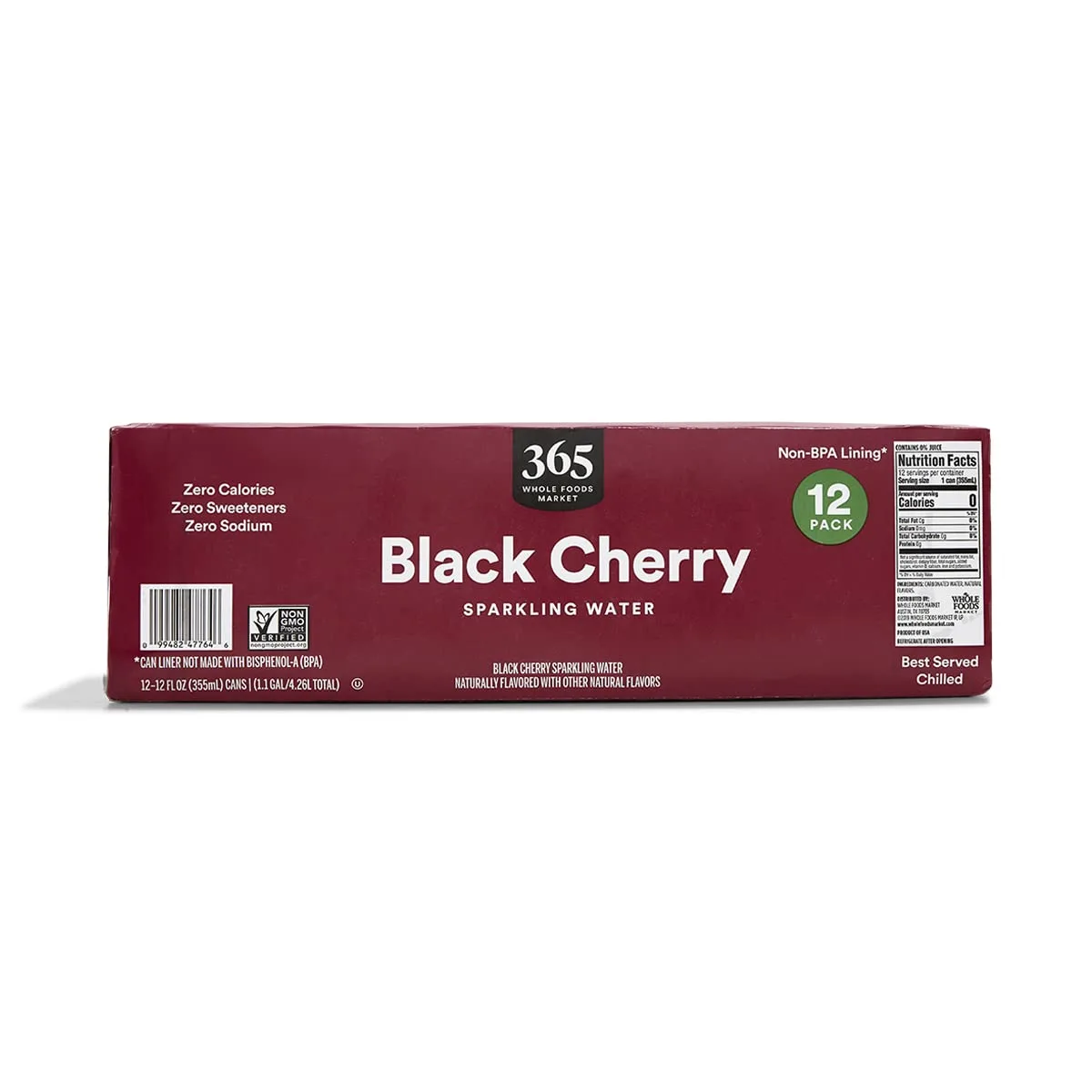 365 by Whole Foods Market, Black Cherry Sparkling Water 12pk, 12 Fl Oz