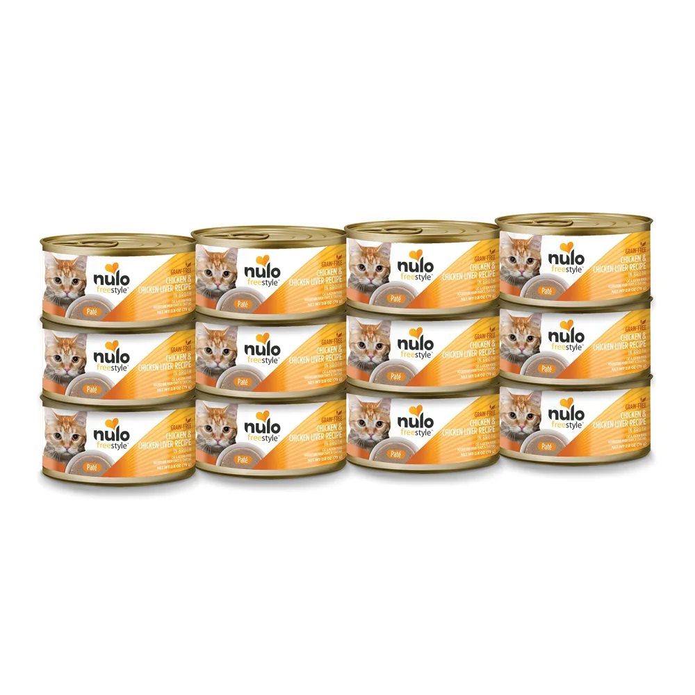 Nulo Freestyle Cat & Kitten Wet Pate Canned Cat Food, Premium All Natural Grain-Free, with 5 High Animal-Based Proteins and Vitamins to Support a Healthy Immune System and Lifestyle