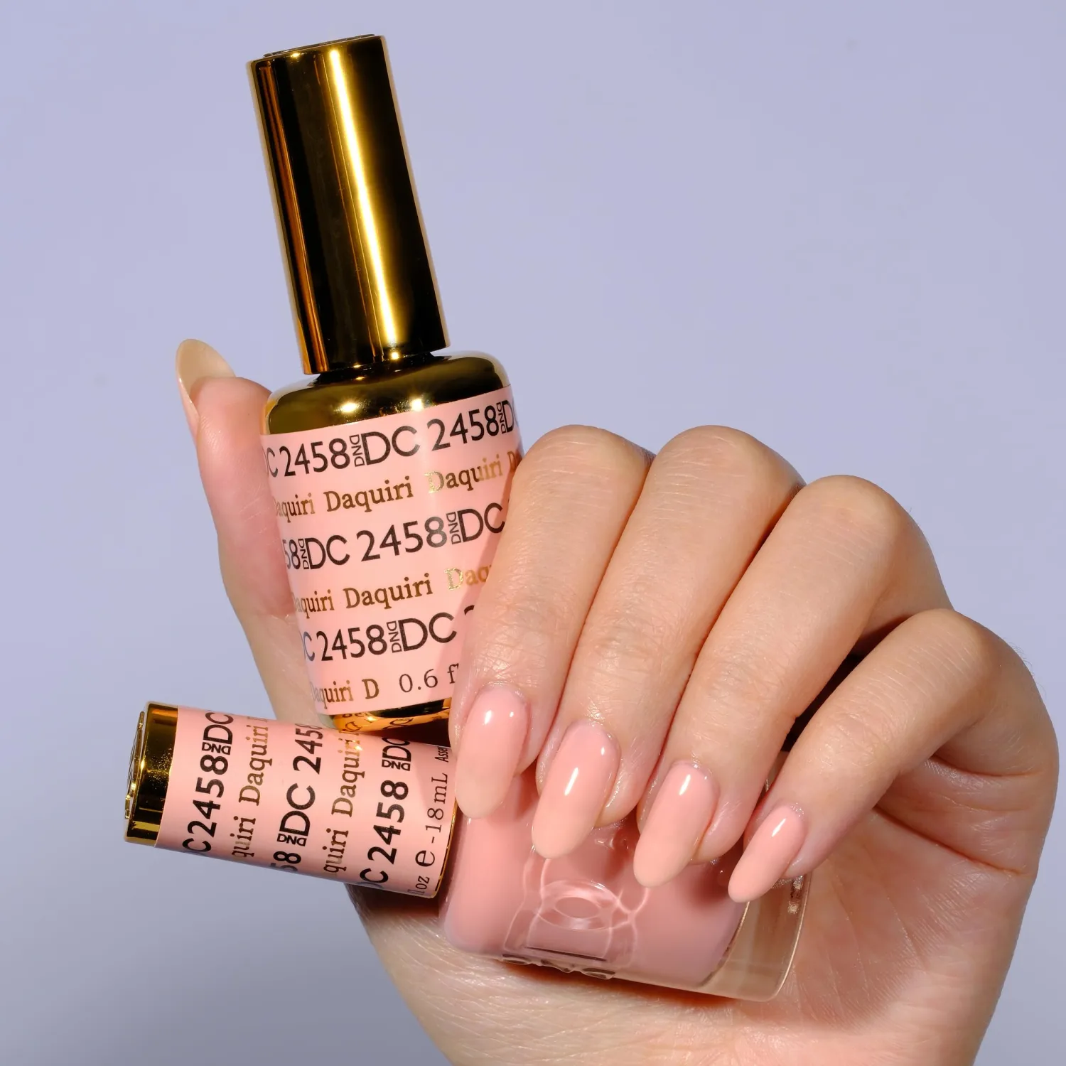 DND DC Gel Polish Set, Sheer Collection, UV Gel Polish and Air Dry Nail Lacquer, Matching Chip-Free Polish Duo, 0.5 Fl Oz Each