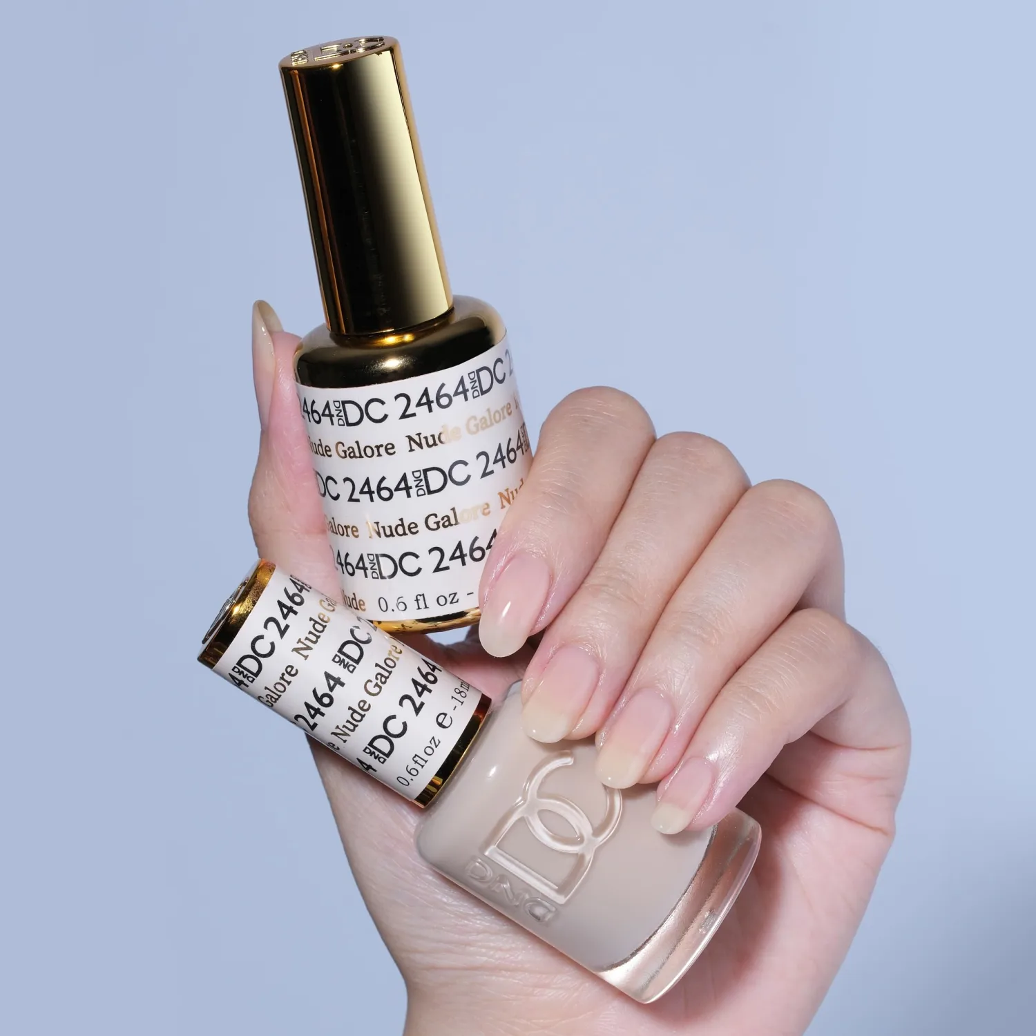 DND DC Gel Polish Set, Sheer Collection, UV Gel Polish and Air Dry Nail Lacquer, Matching Chip-Free Polish Duo, 0.5 Fl Oz Each