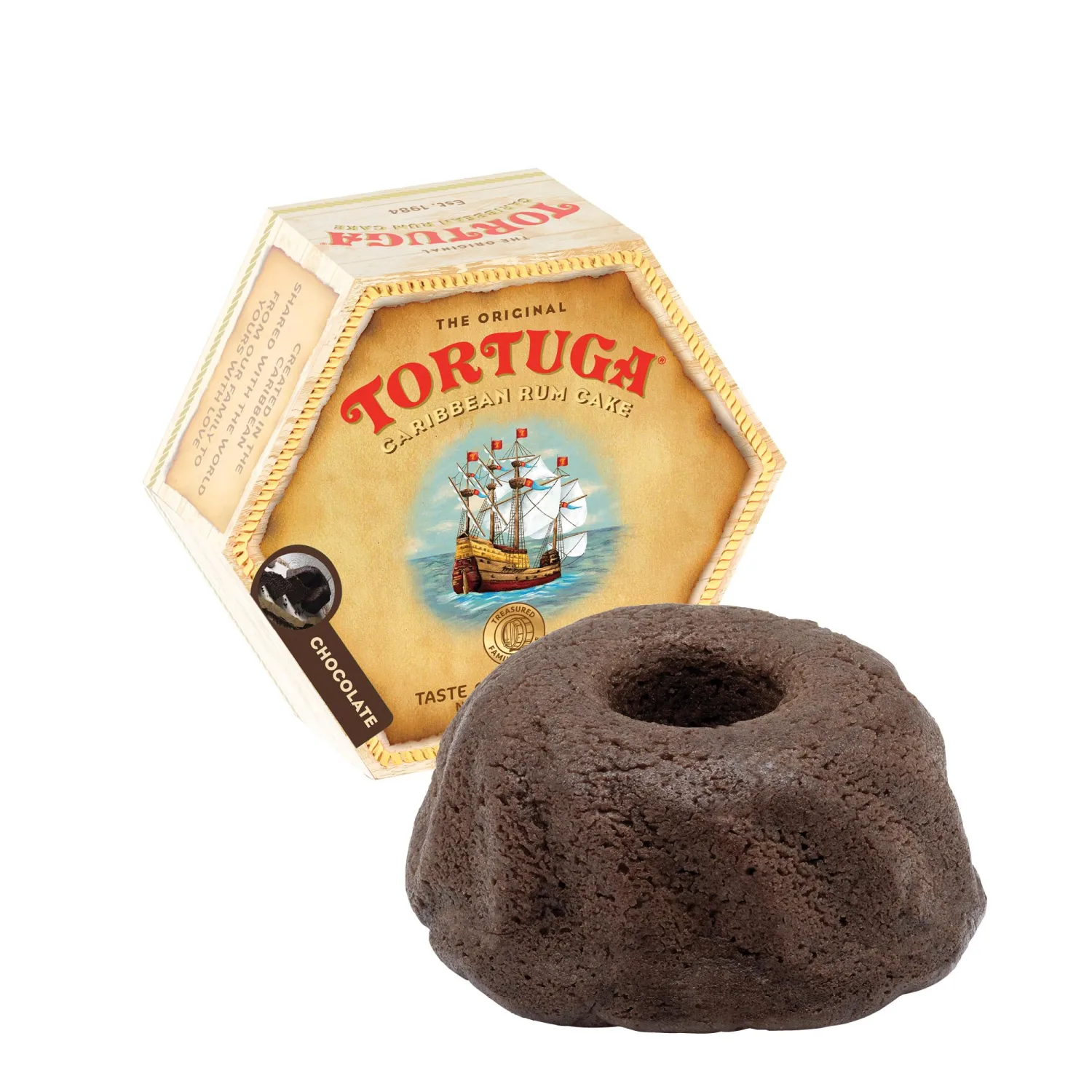 TORTUGA Caribbean Chocolate Rum Cake - 4 oz Rum Cake - The Perfect Premium Gourmet Gift for Gift Baskets, Parties, Holidays, and Birthdays - Great Cakes for Delivery