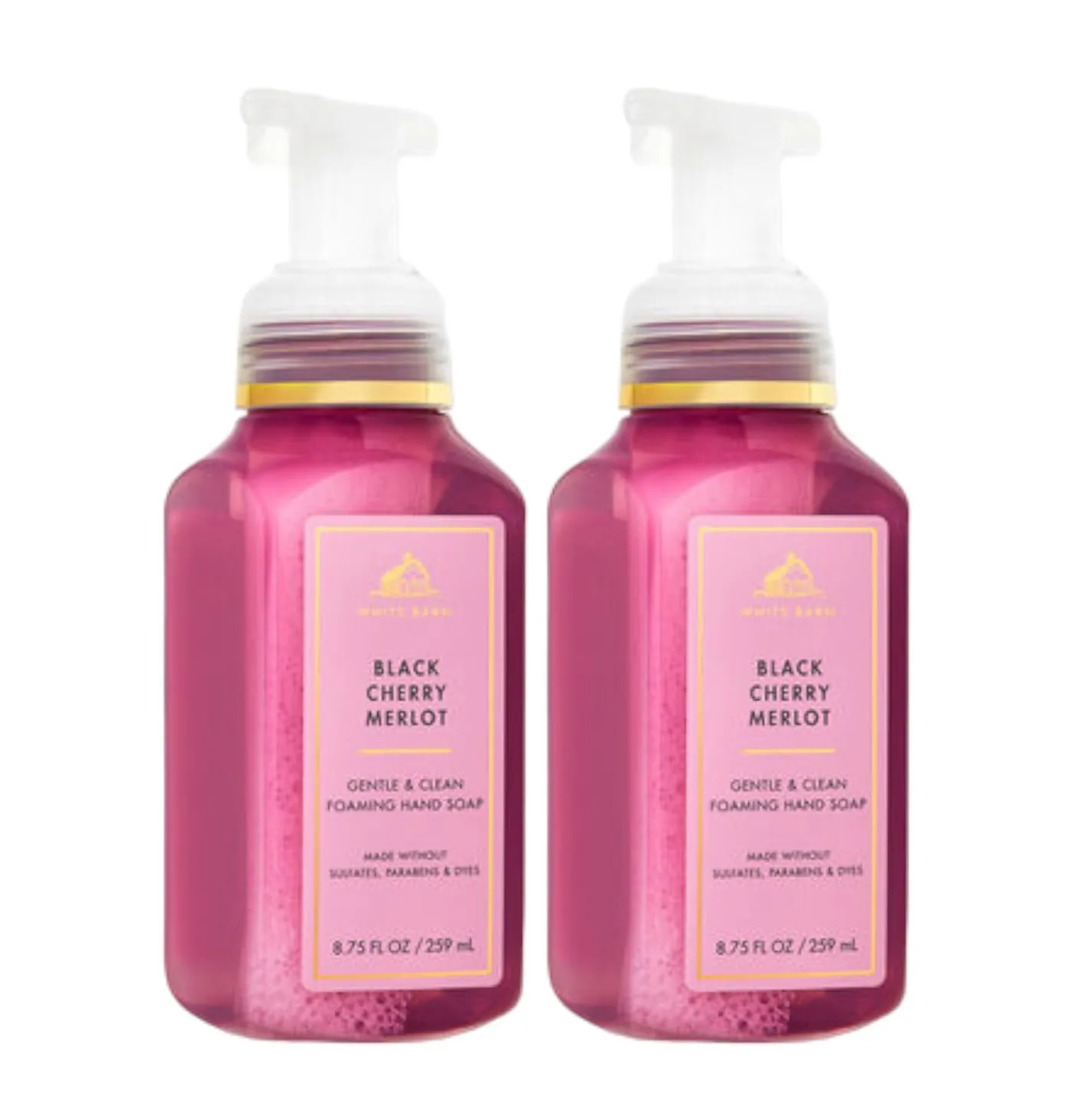 Bath and Body Works Gentle Foaming Hand Soap, Black Cherry Merlot 8.75 Ounce (2-Pack)