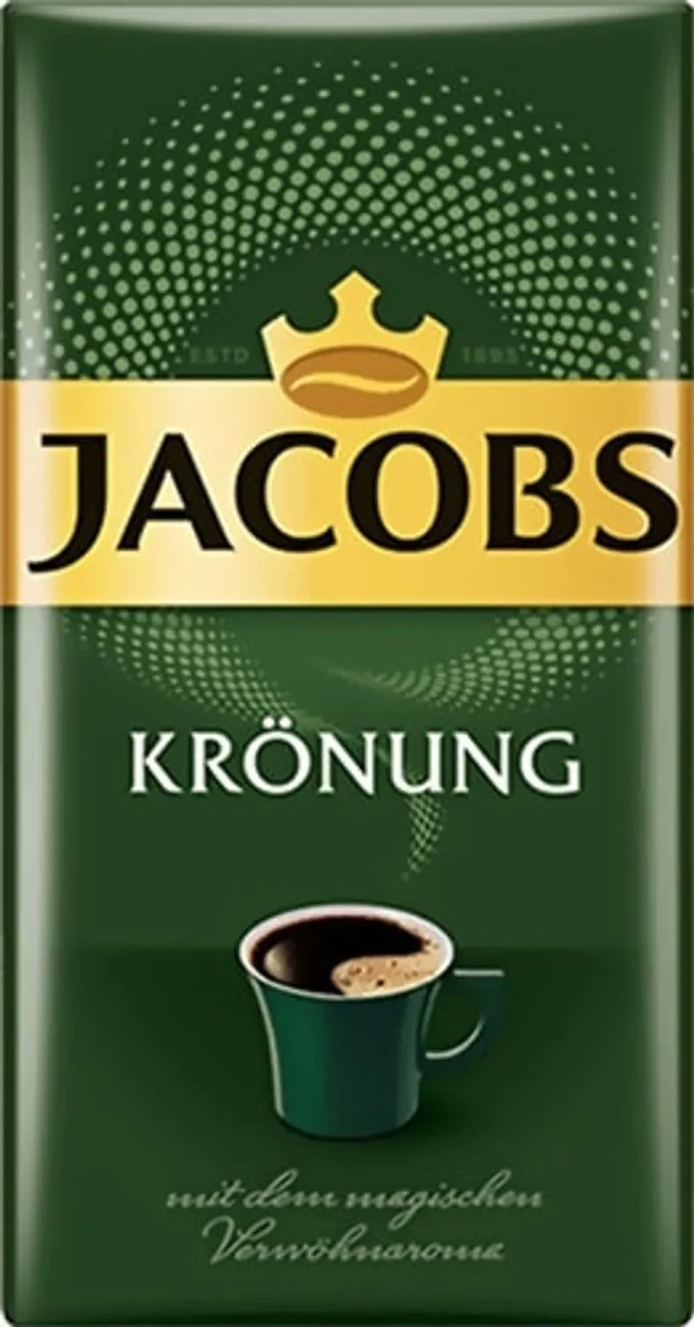 Jacobs Kronung Ground Coffee 500 Gram / 17.6 Ounce (Pack of 12)