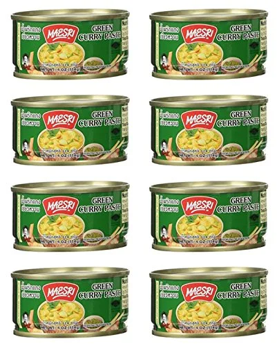 Maesri Thai Green Curry Paste - 4 Oz (Pack of 8)