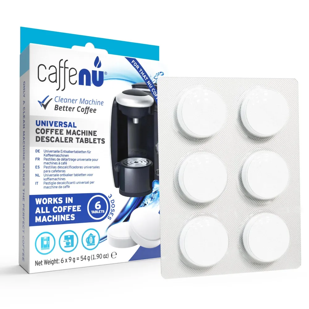 Descaling Tablets Pack of 6. Coffee Machine Descaler Tablets. Compatible with Jura, Mellita, Siemens, Phillips and Saeco. Remove Limescale & Build-up. Complete the Barista Kit