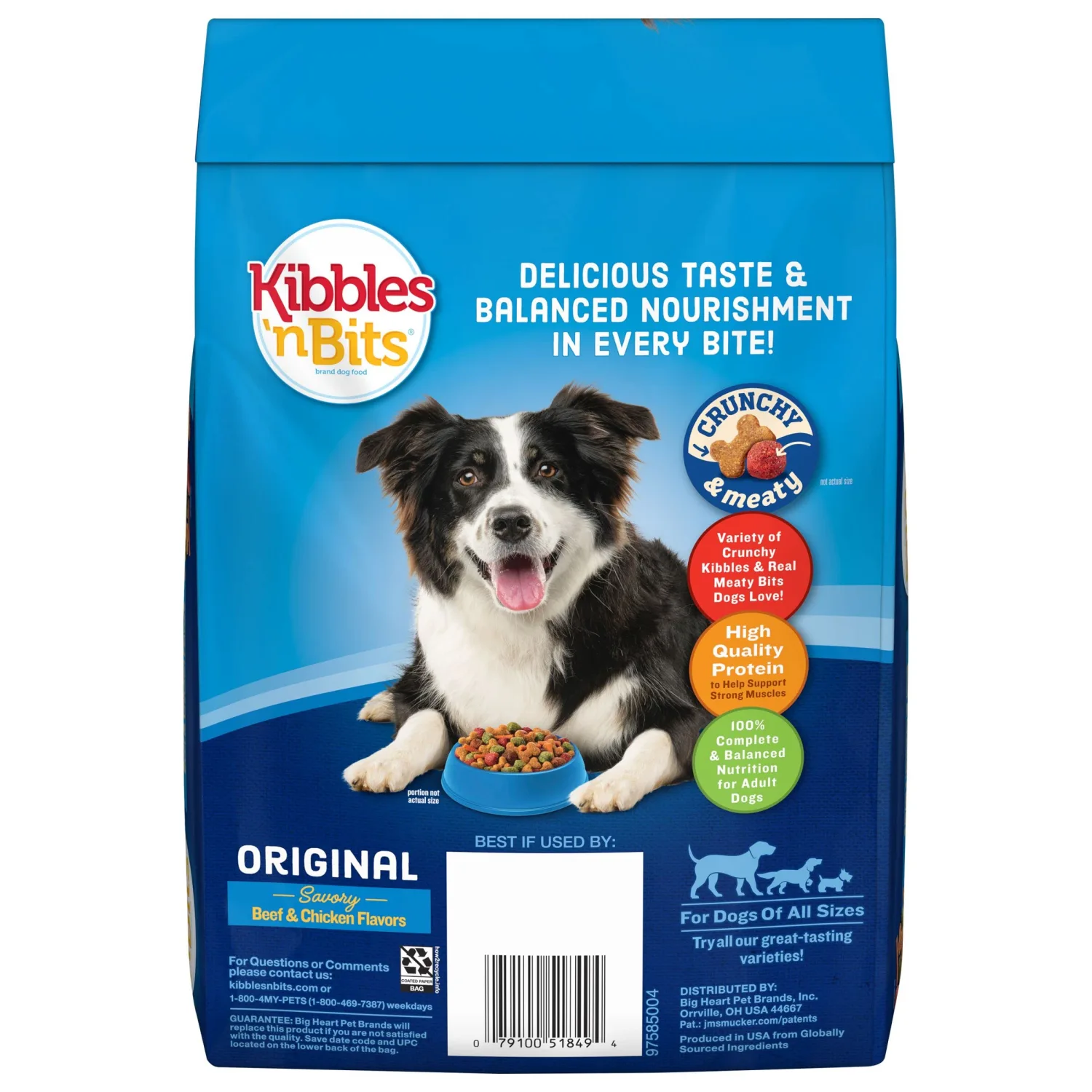 Kibbles 'n Bits Original Savory Beef & Chicken Flavors Dry Dog Food, 3.5 Pound Bag (Pack of 2)
