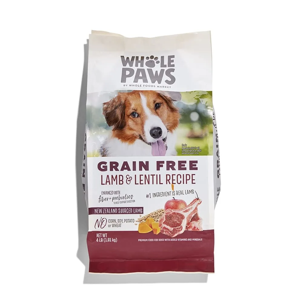 Whole Paws, Whole Paws, Dog Grain Free Lamb with Lentils Recipe, 64 Ounce