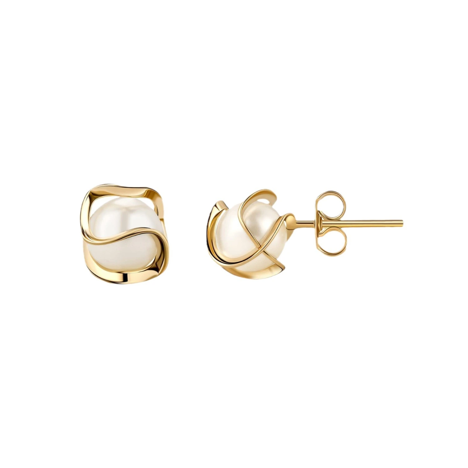 Pearl Flower Earrings Elegant Pearl Stud Earrings Jewelry for Women