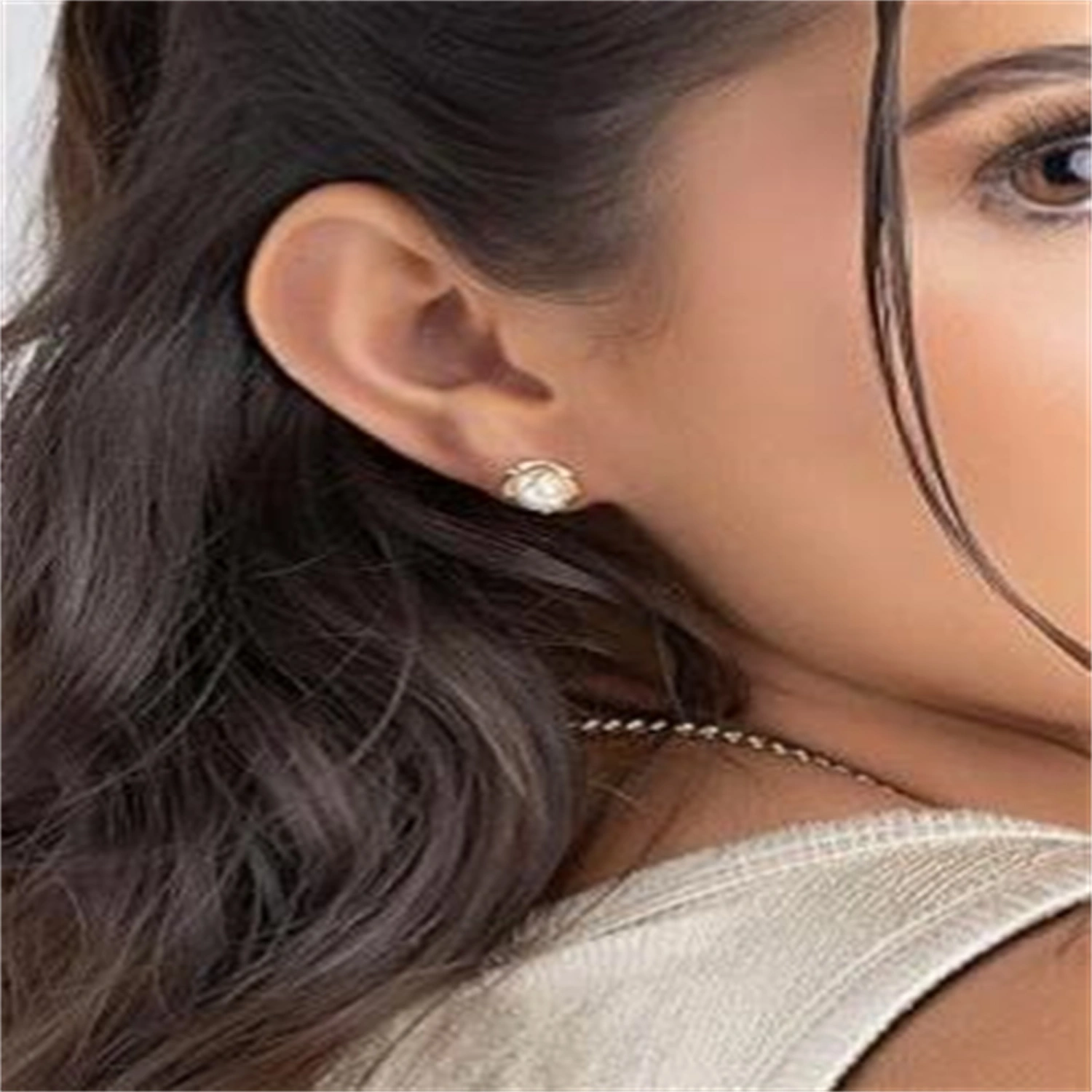 Pearl Flower Earrings Elegant Pearl Stud Earrings Jewelry for Women