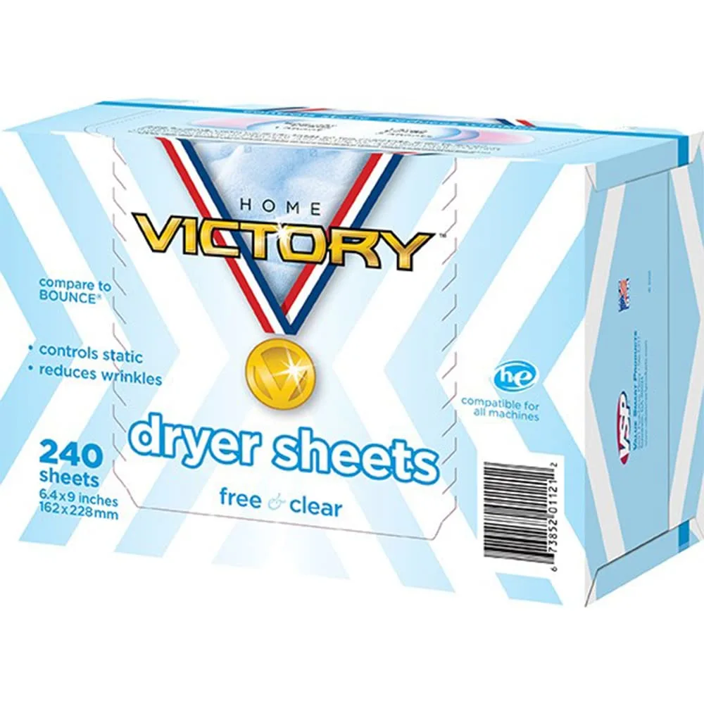 Dryer Sheets: Free & Clear Unscented Laundry Fabric Softener Sheets - Reduces Wrinkles - Controls Static - Softens Fabric (240 Count)