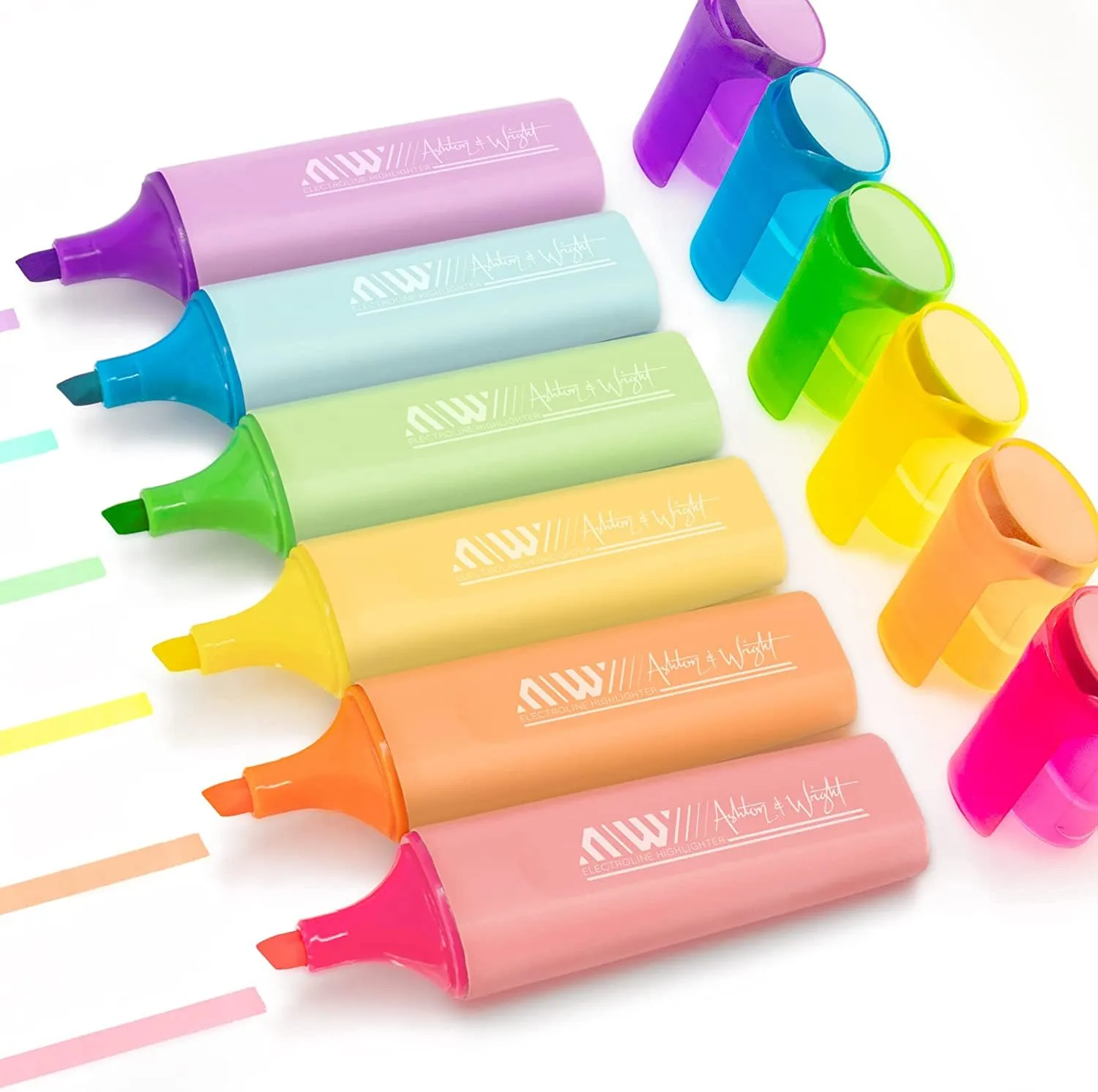 Ashton and Wright - ElectroLine Classic Highlighters - Pastel 6 Pack