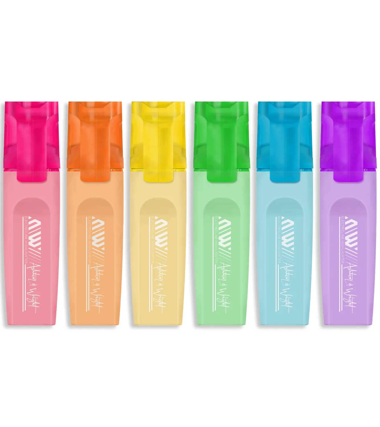 Ashton and Wright - ElectroLine Classic Highlighters - Pastel 6 Pack
