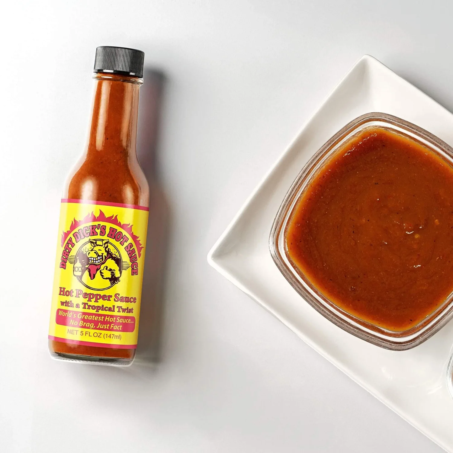 Dirty Dicks Original Hot Sauce, 5 Fl Oz - Award-Winning Blend of Habanero, Tropical Fruits & Spices (Pack of 1)