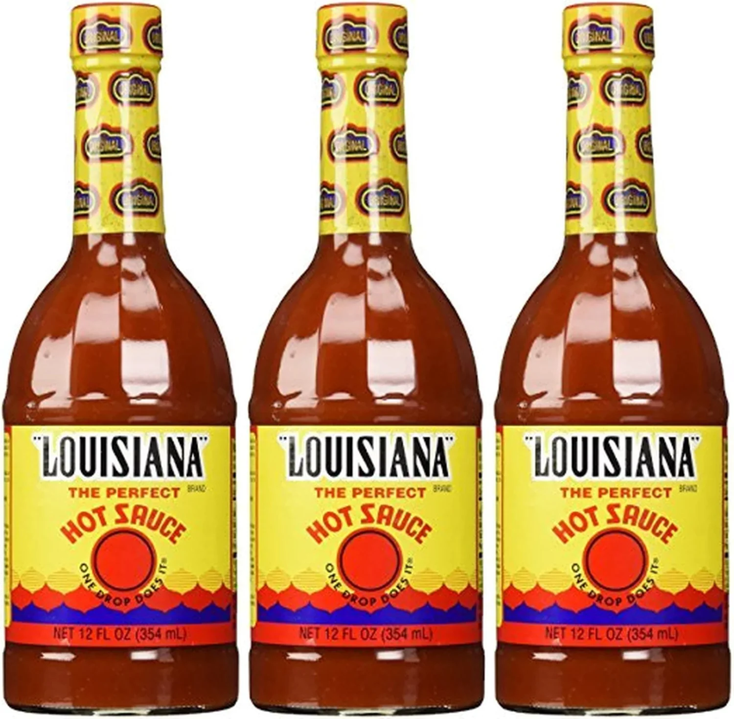 THE PERFECT HOT SAUCE "LOUISIANA"(Three 12oz Bottles)
