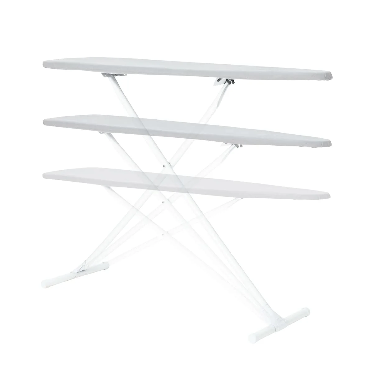 Ironing Board Full Size; Made in USA by Seymour Home Products (Space Grey) Bundle Includes Cotton Cover + Pad | Iron Board w/Steel T-Legs Adjustable Tabletop up to 35" High; Perforated Top Steam Flow