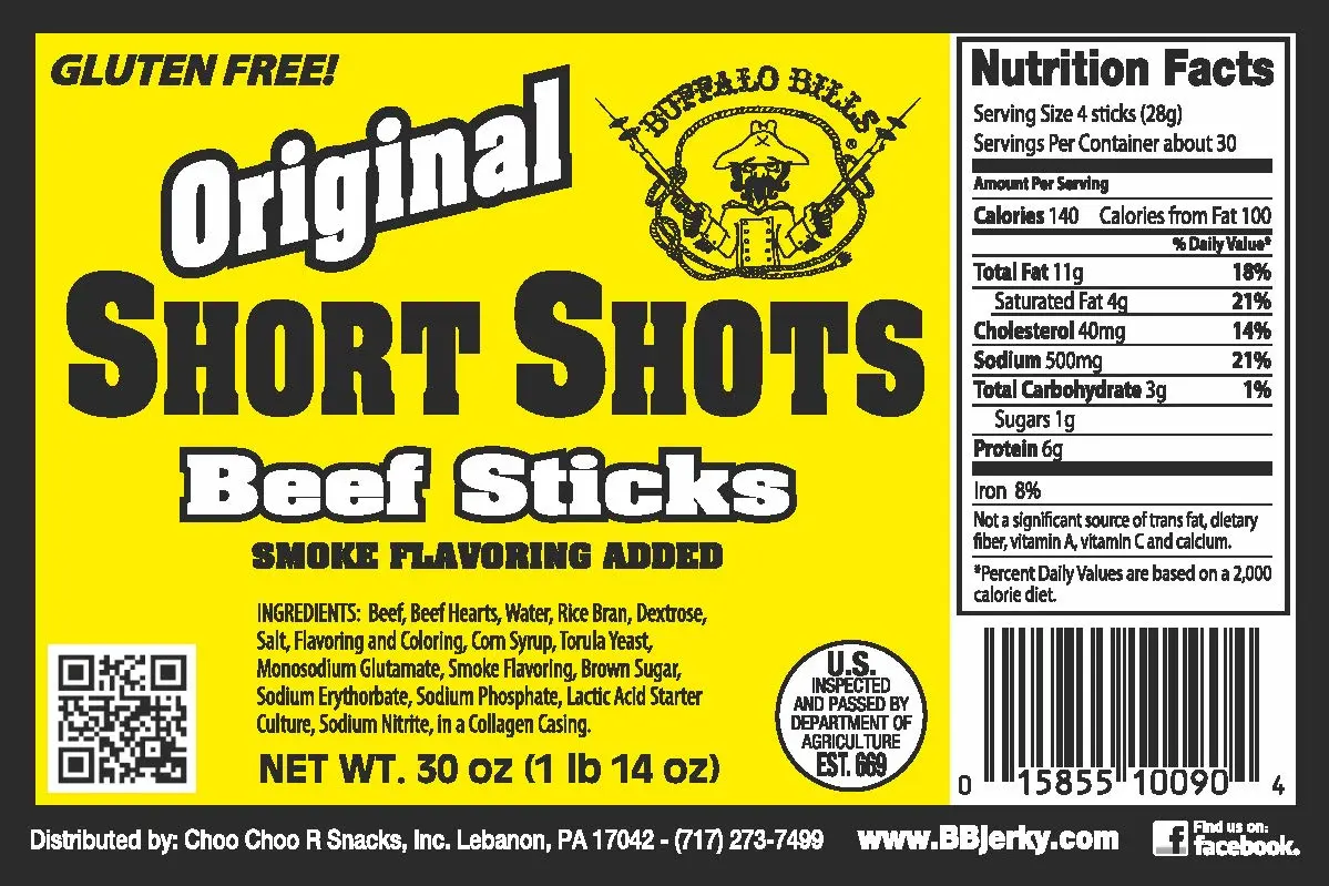 Buffalo Bills Original Short Shots (105-120 mildly flavored sticks per 30oz bag – each is 3.5")