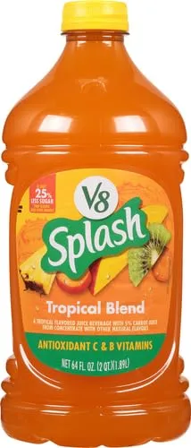 V8 Splash Tropical Blend Flavored Juice Beverage, 64 fl oz Bottle