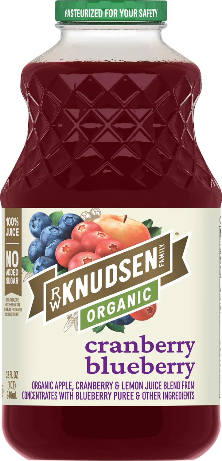 R.W. Knudsen Family Organic Cranberry Blueberry Juice Blend, 32 Ounces