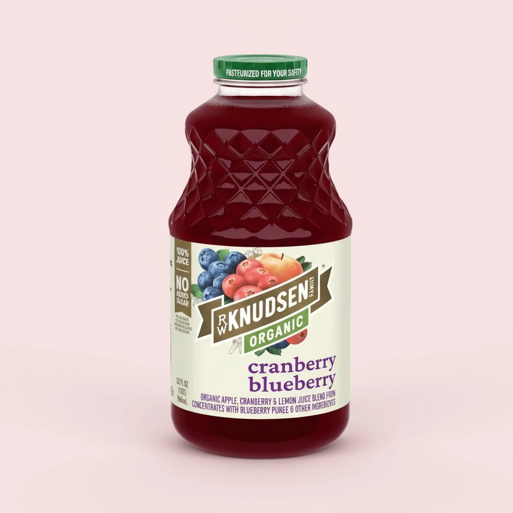 R.W. Knudsen Family Organic Cranberry Blueberry Juice Blend, 32 Ounces