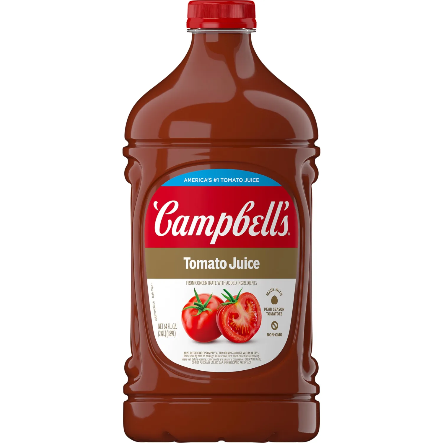 Campbell’s 100% Tomato Juice, 64 fl oz Bottle
