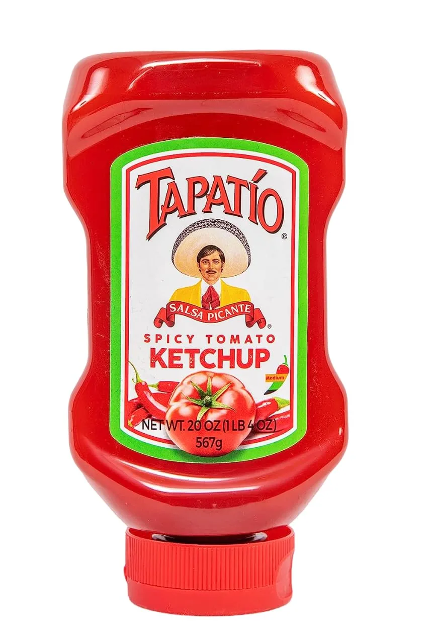 Tapatio Ketchup – Spicy Tomato Ketchup, Kosher, Made in USA, Tapatio Ketchup Bottles – 20 oz, 6-Pack