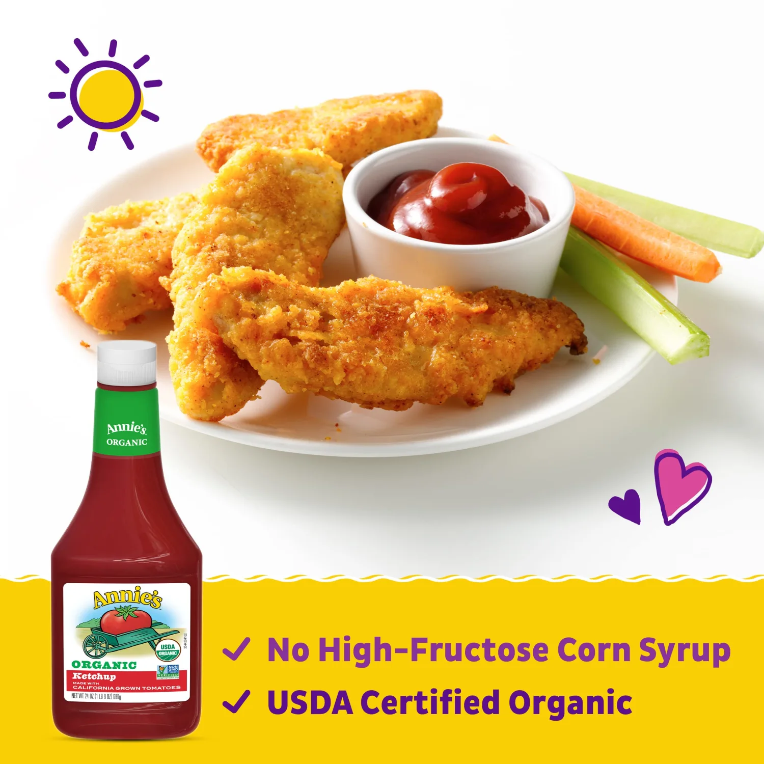 Annie's Organic Ketchup, Gluten Free & USDA Certified Organic, 24 oz. (Pack of 12)