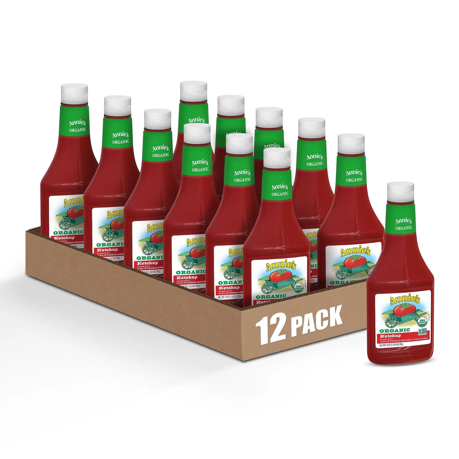 Annie's Organic Ketchup, Gluten Free & USDA Certified Organic, 24 oz. (Pack of 12)