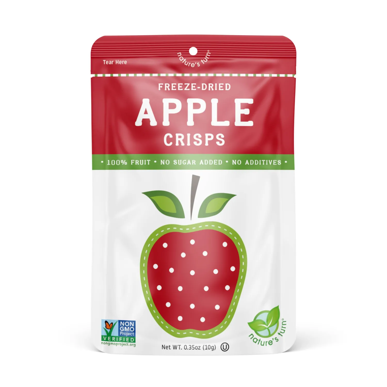 Nature’s Turn Freeze-Dried Fruit Snacks, Apple Crisps, Pack of 24 (0.35 oz Each)