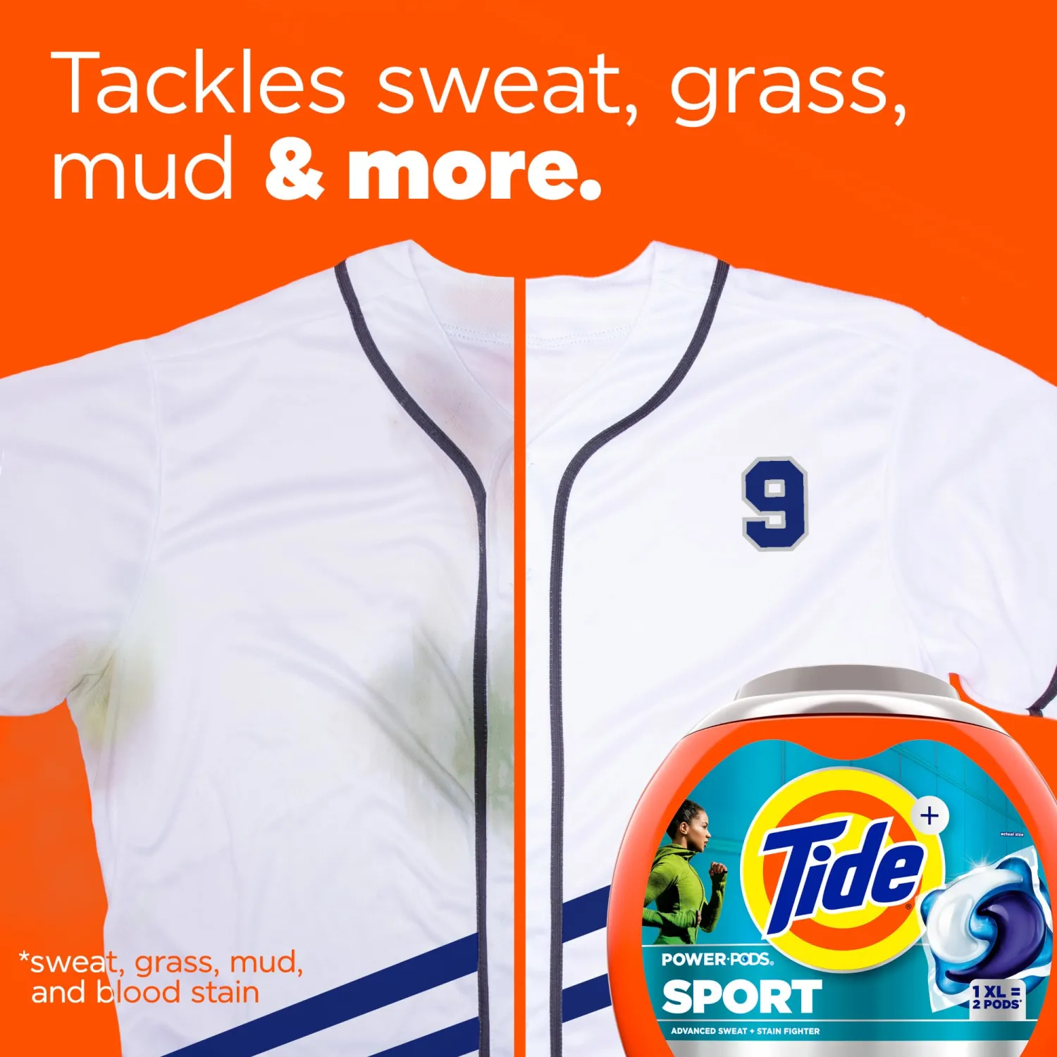Tide Power Pods Laundry Detergent Pacs with Febreze Sport, 45 Count, Febreze Freshness with Sport Odor Defense
