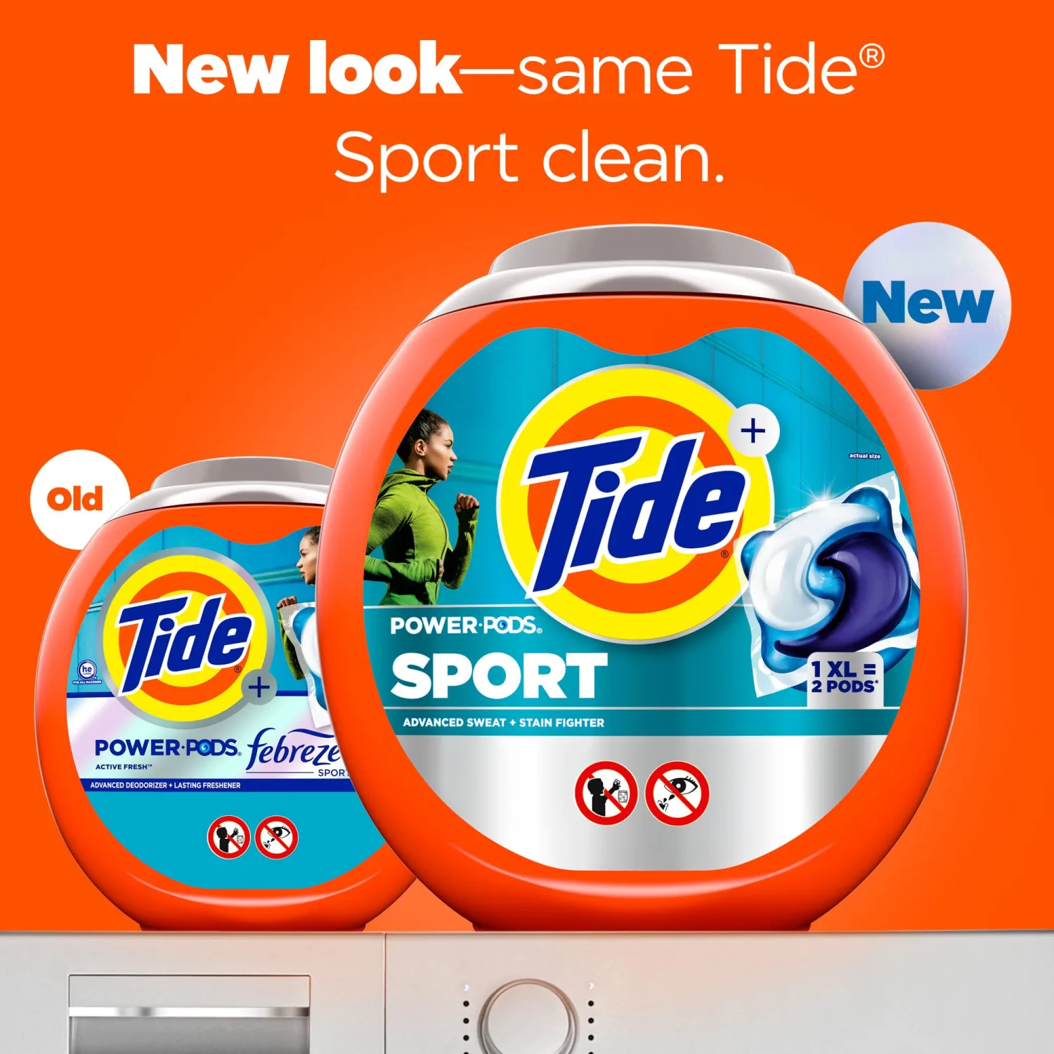 Tide Power Pods Laundry Detergent Pacs with Febreze Sport, 45 Count, Febreze Freshness with Sport Odor Defense