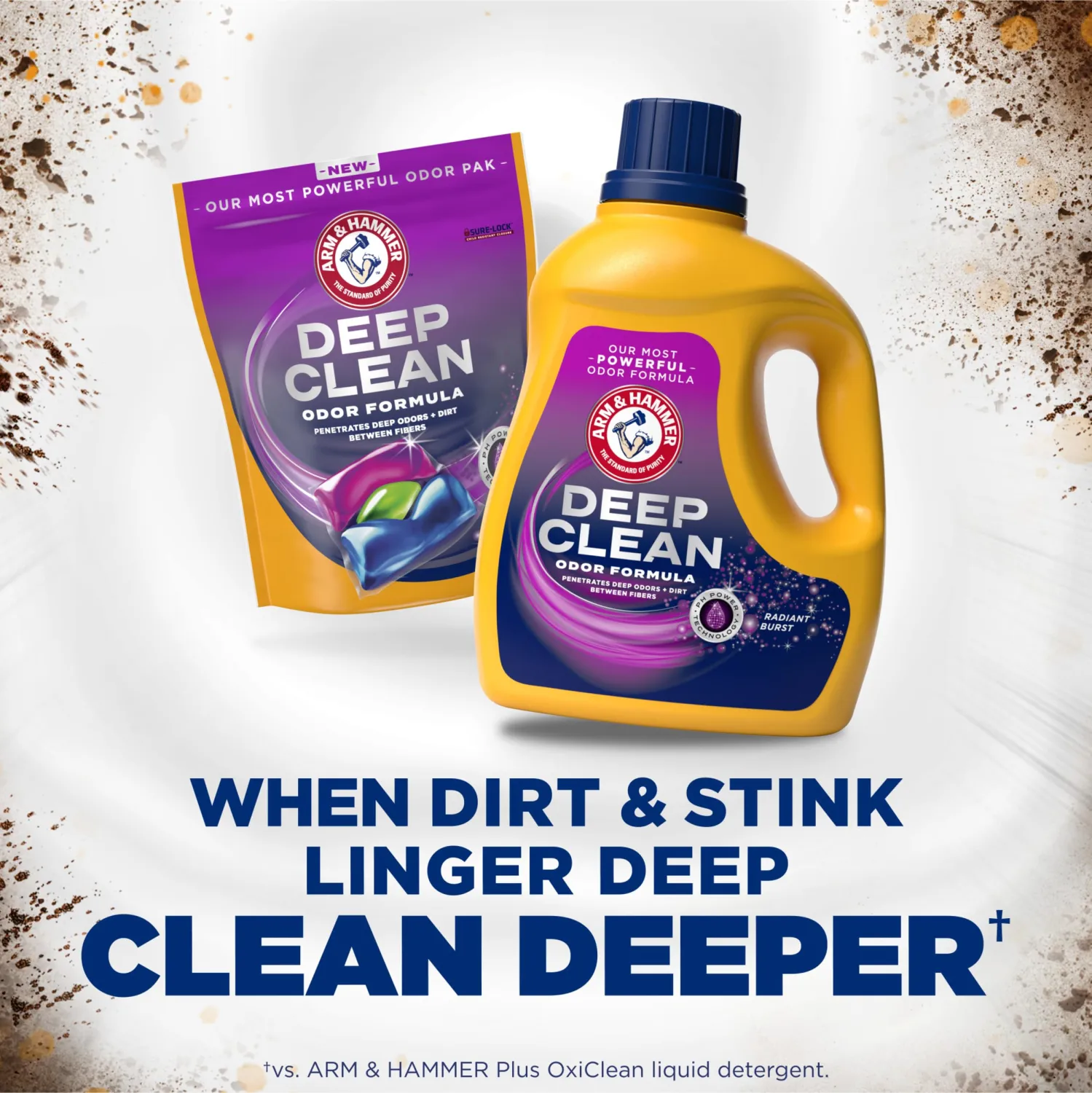 ARM & HAMMER Deep Clean Odor Formula, Liquid Laundry Detergent, 102 fl oz​, 68 Loads