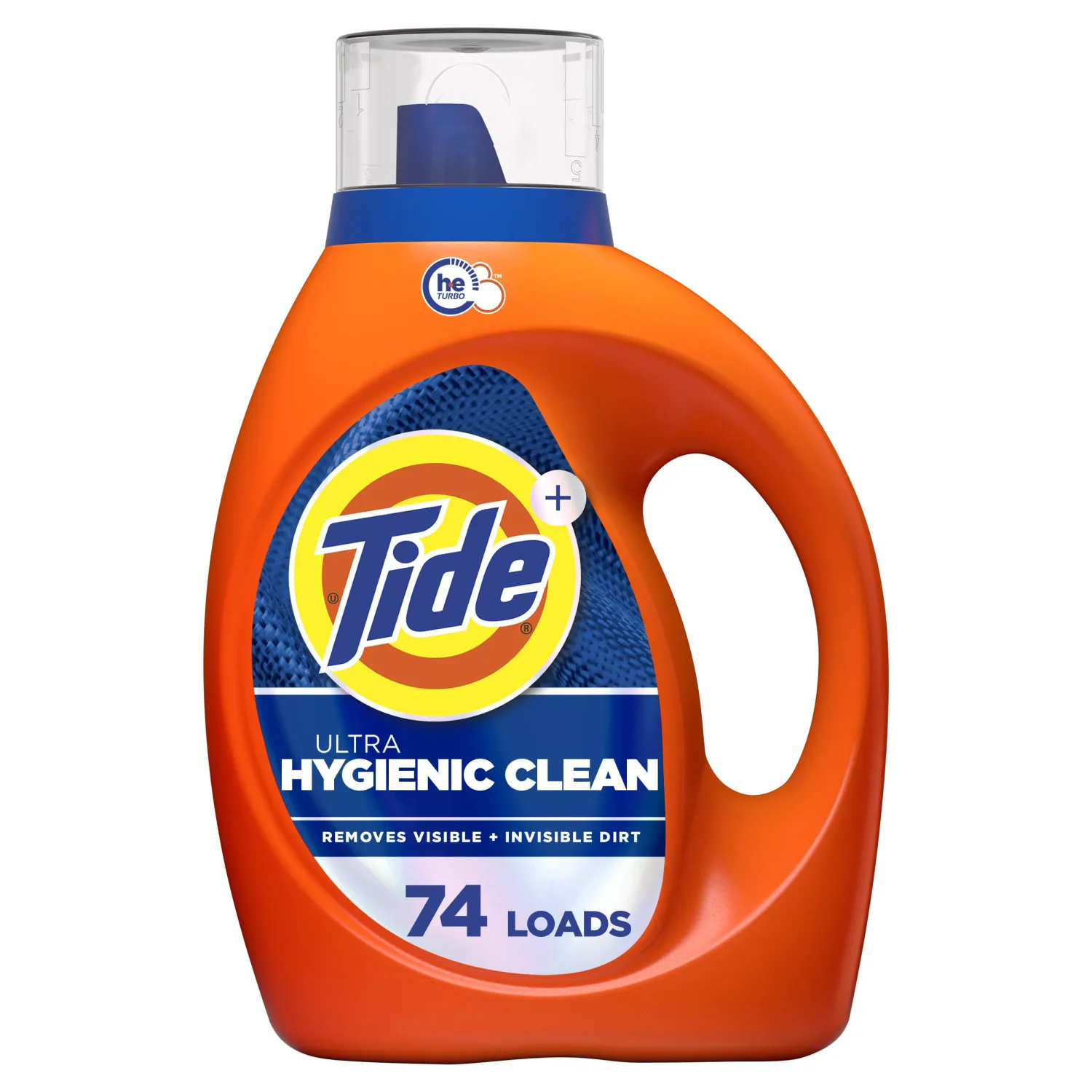 Tide Hygienic Clean Heavy 10x Duty Liquid Laundry Detergent, HE Compatible, Original Scent, 105 fl oz, 74 loads