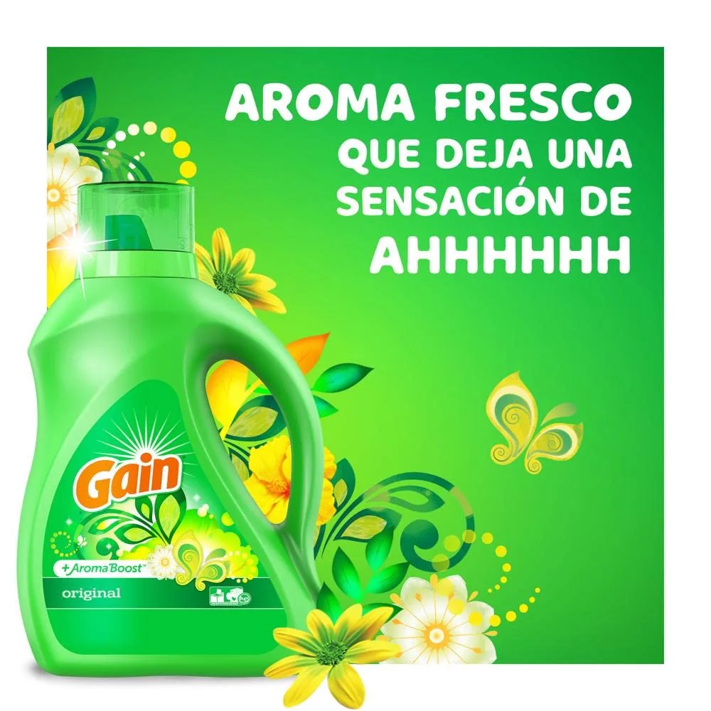 Gain + Aroma Boost Liquid Laundry Detergent, Original Scent, 78 Loads, 113 fl oz, HE Compatible (Pack of 2)