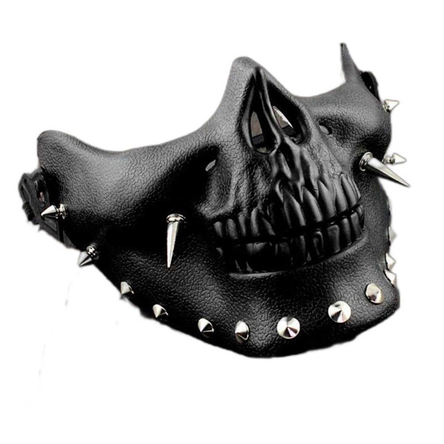Men's Steampunk Facewear Skeletal Spike Half Face Masquerade Facewear