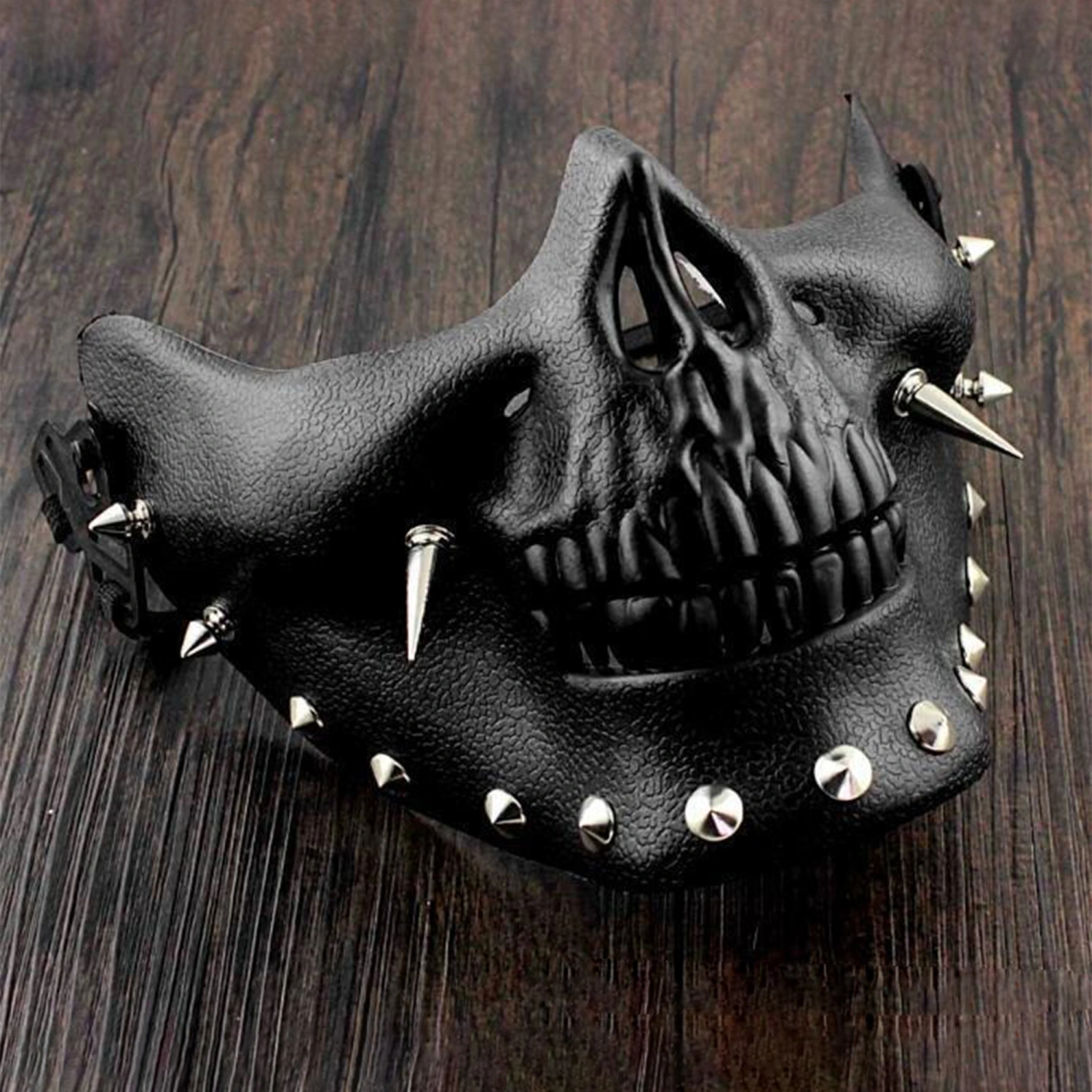 Men's Steampunk Facewear Skeletal Spike Half Face Masquerade Facewear