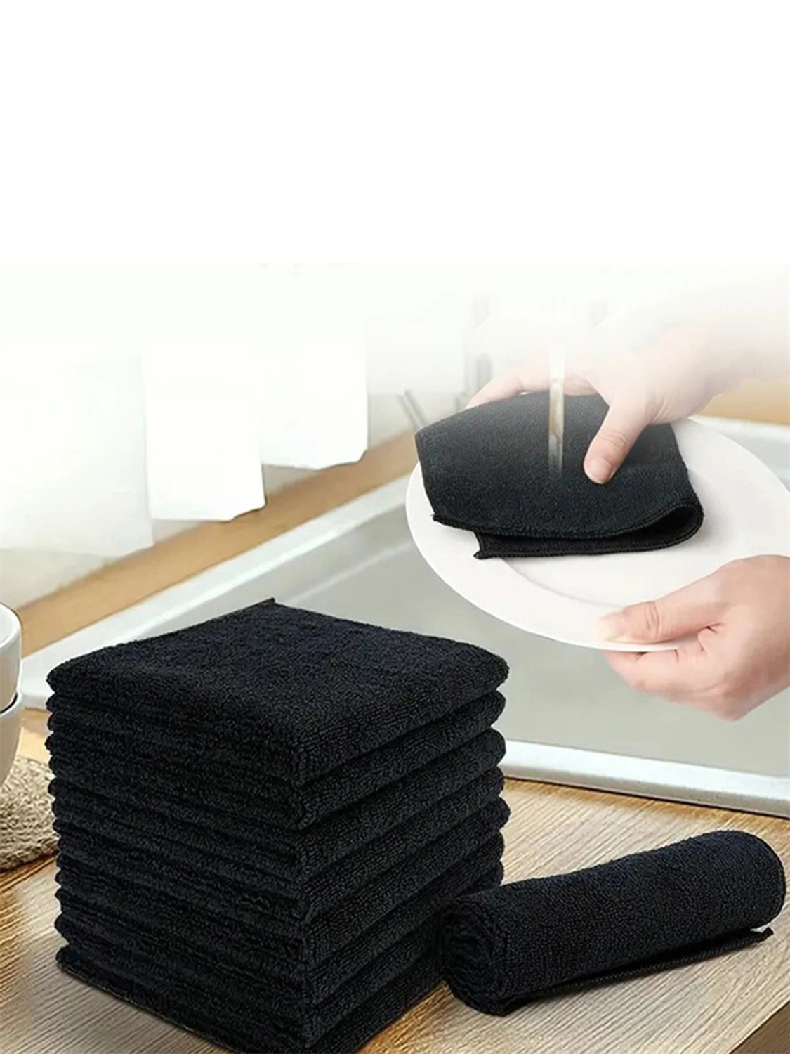 Microfiber Cleaning Cloth Reusable Kitchen Towels Rags for Cars House