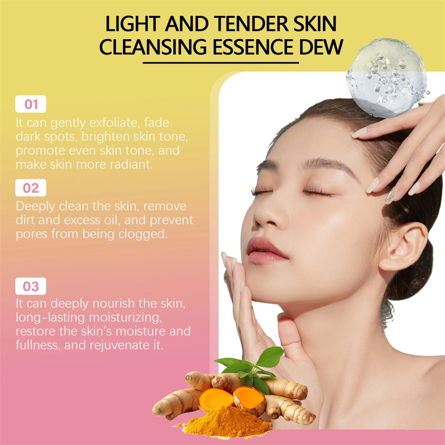 Kojic Acid Turmeric Face Essence Gentle Turmeric Face Wash Products