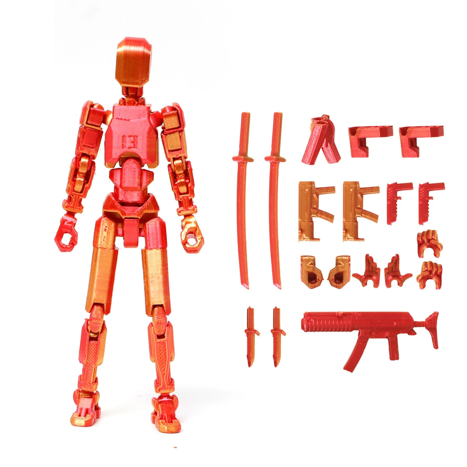 T13 Action Figures 3D Printed Multi-Jointed Movable Robot Figures