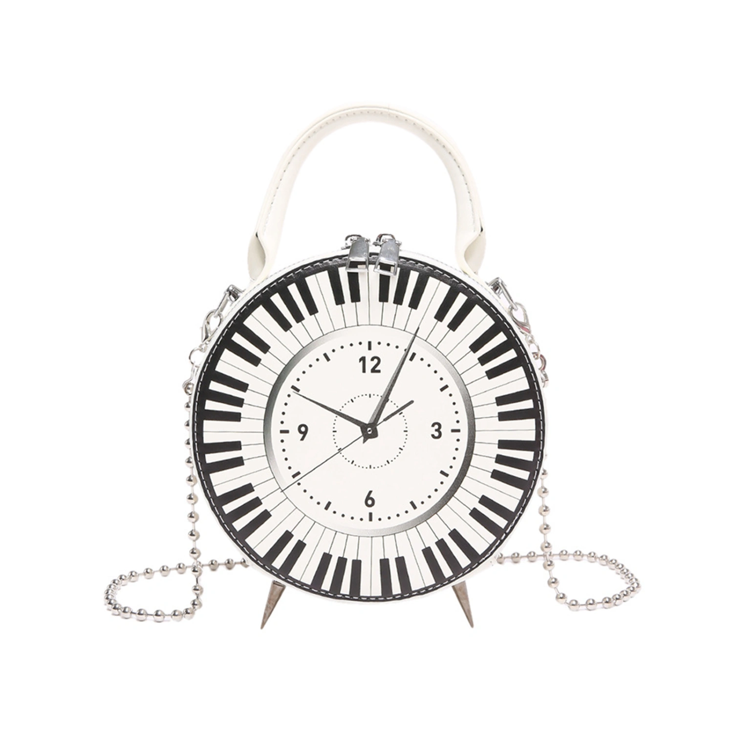 Women Fashion Crossbody Purse Clock Shaped Shoulder Bag Handbag 