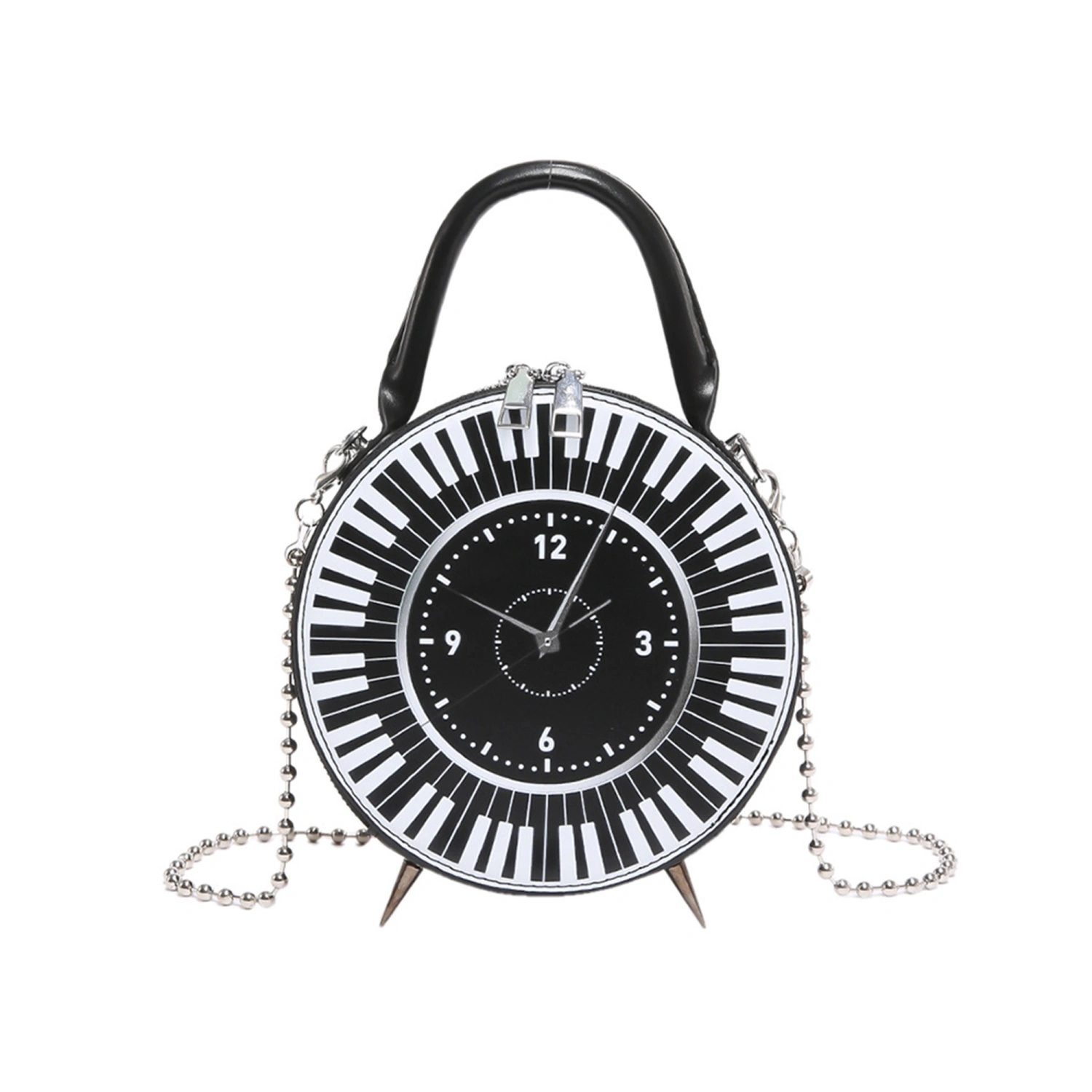Women Fashion Crossbody Purse Clock Shaped Shoulder Bag Handbag 