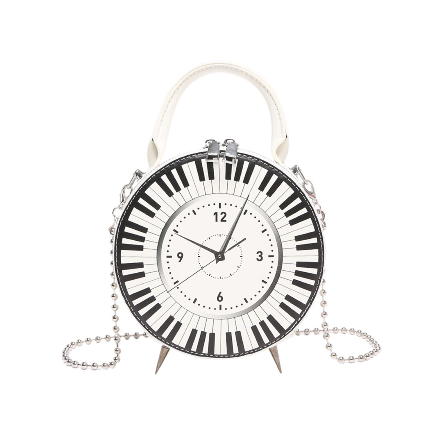 Women Fashion Crossbody Purse Clock Shaped Shoulder Bag Handbag 