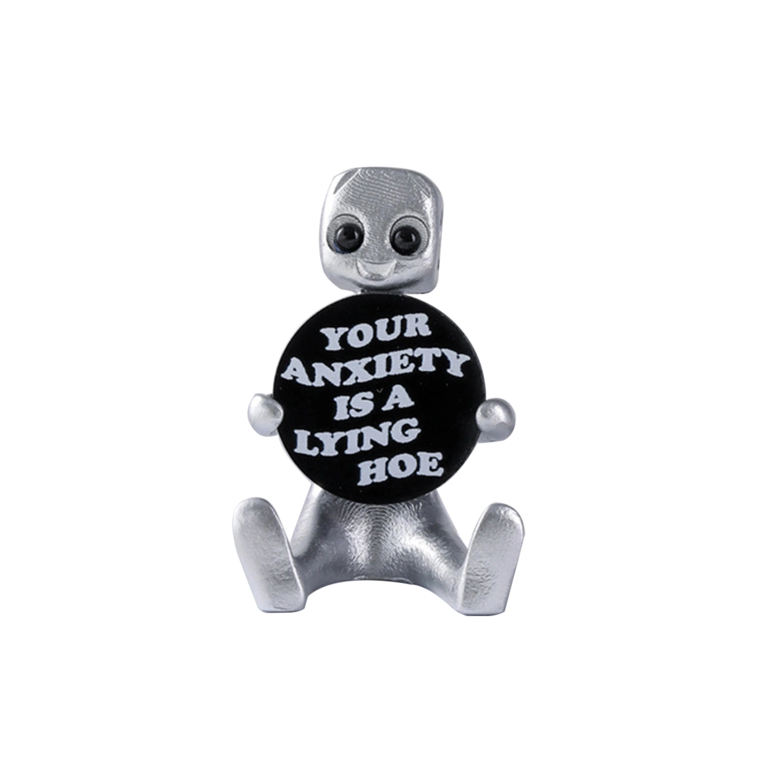 Inspirational Messages Sign Cute Robot Motivational Desk Decor