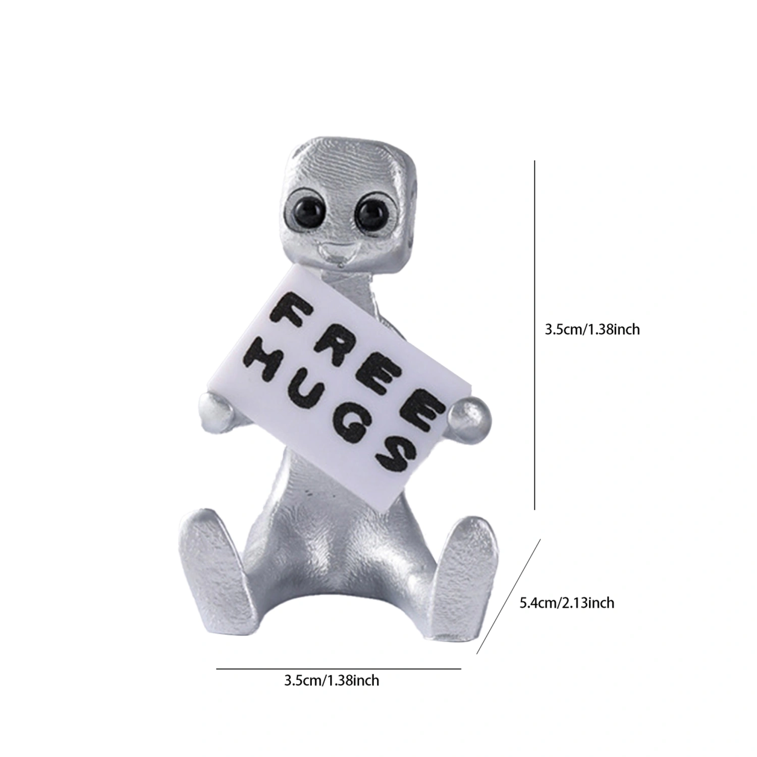Inspirational Messages Sign Cute Robot Motivational Desk Decor