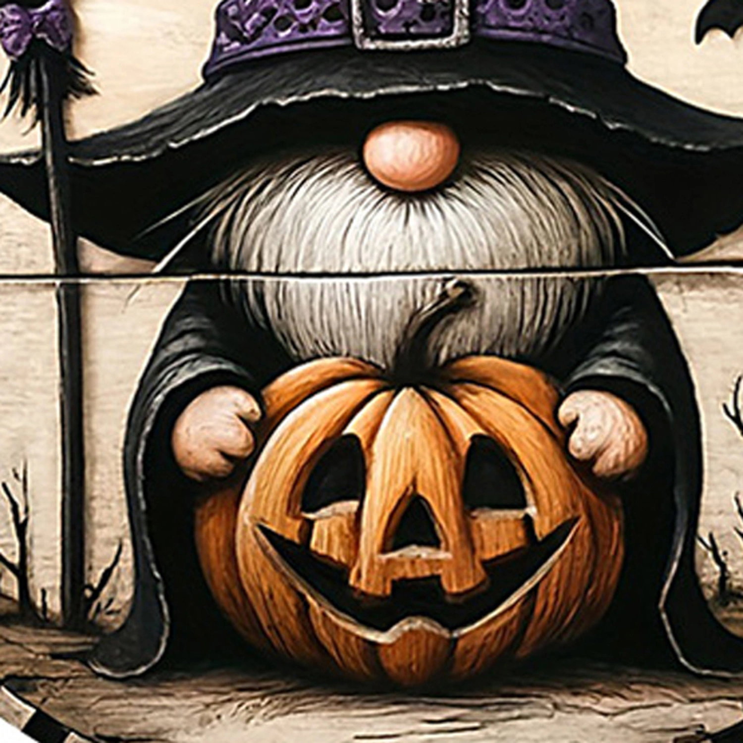 Happy Halloween Door Sign Spooky Ghost Witch Welcome Sign Door Hanger