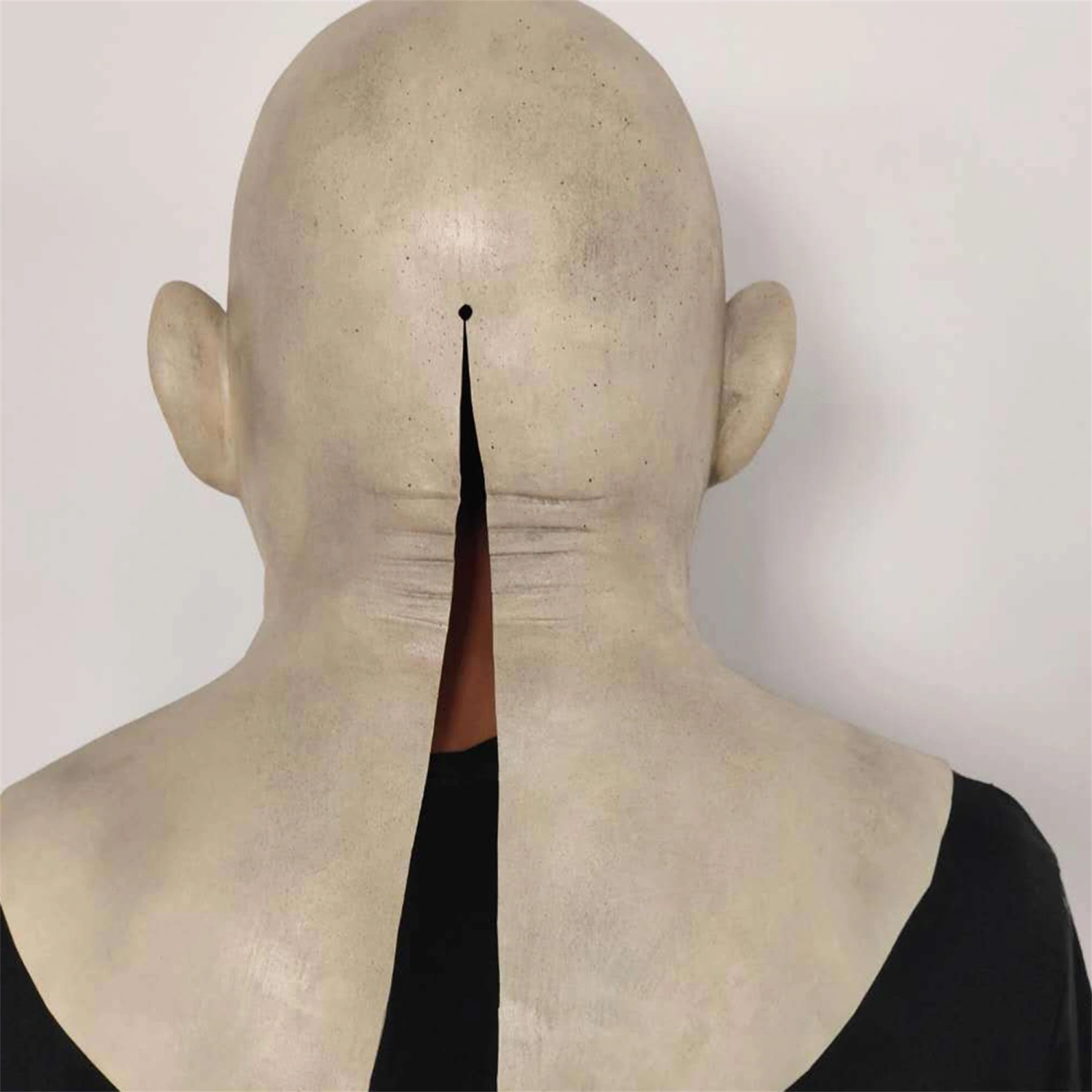 Realistic Bald Head Old Man Facewear Halloween Full Head Face Covering