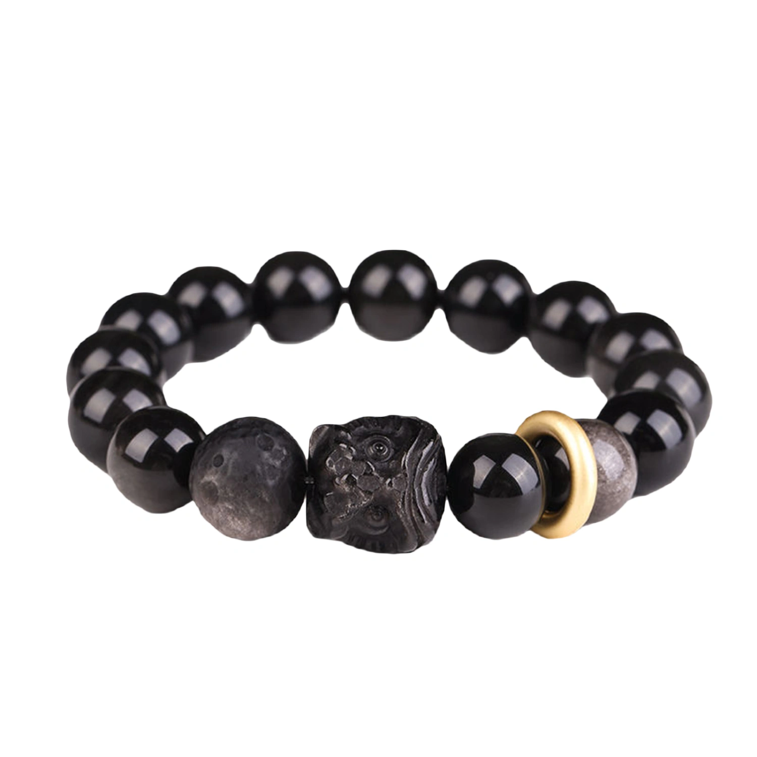 Beads Bracelets for Women Men Vintage Dancing Lion Head Bracelet