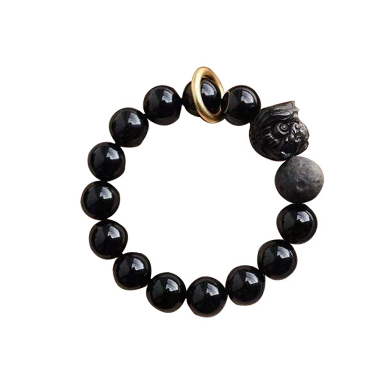 Beads Bracelets for Women Men Vintage Dancing Lion Head Bracelet