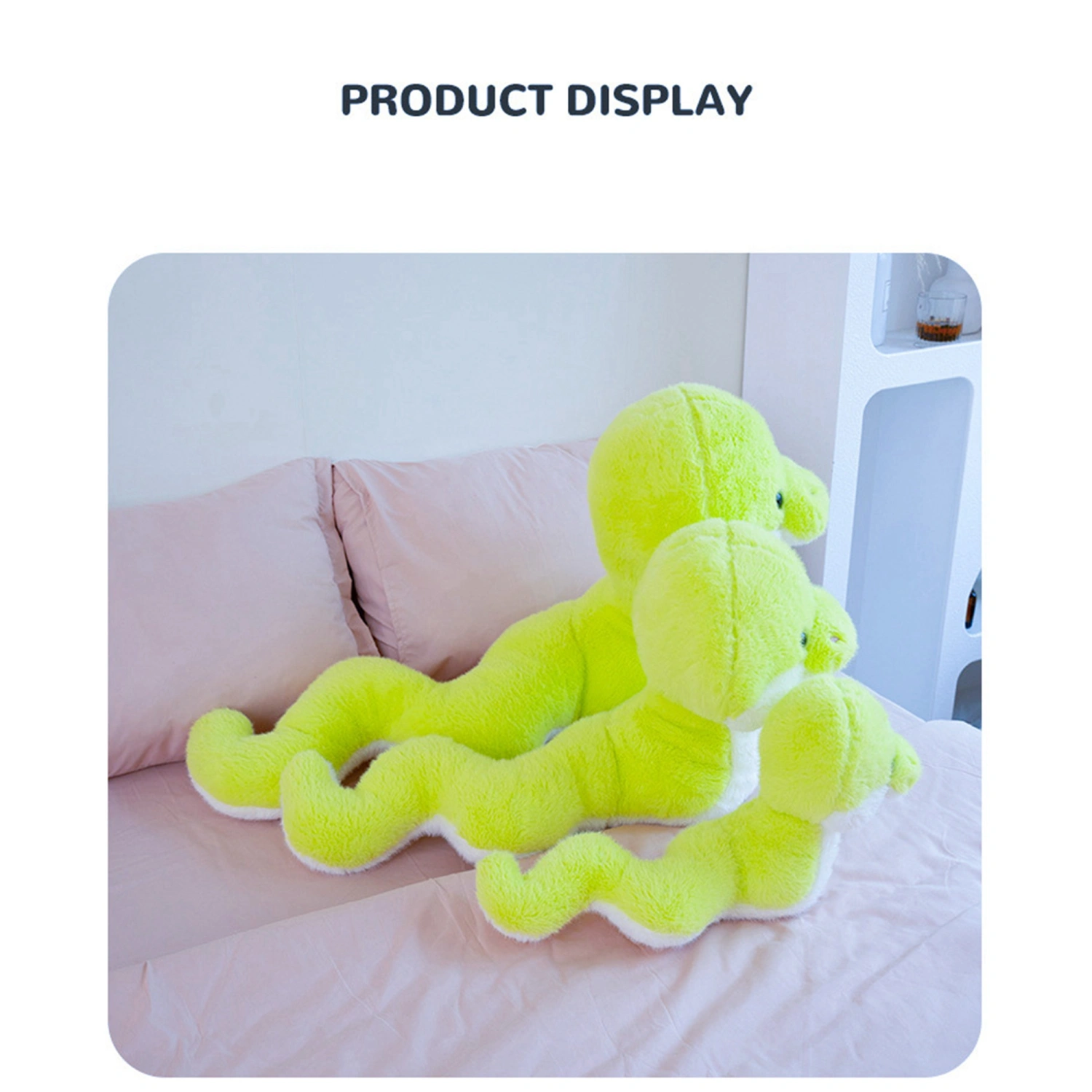 Snake Plush Cute Cartoon Stuffed Animal Toy Cuddly Plushies for Kids