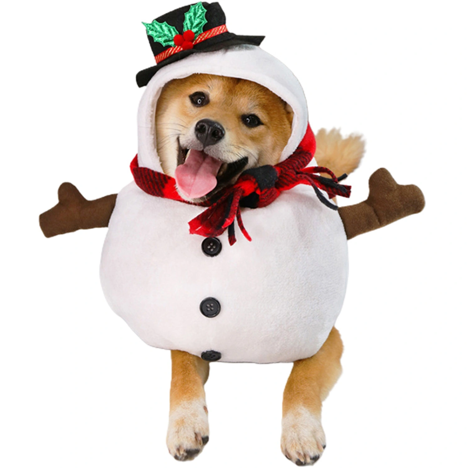 Christmas Dog Costume Funny Dog Snowman Costume, Winter Warm Outfits