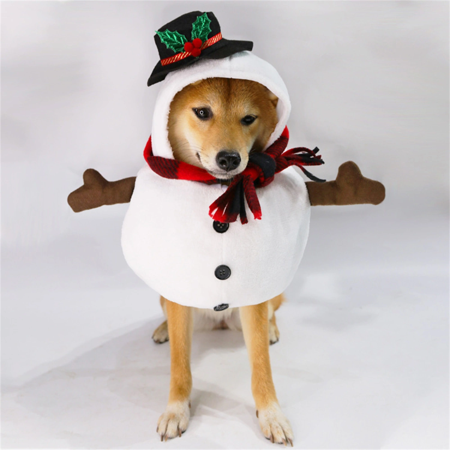 Christmas Dog Costume Funny Dog Snowman Costume, Winter Warm Outfits